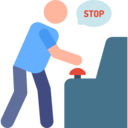 technology,people,machine,humanpictos,emergency,stop button